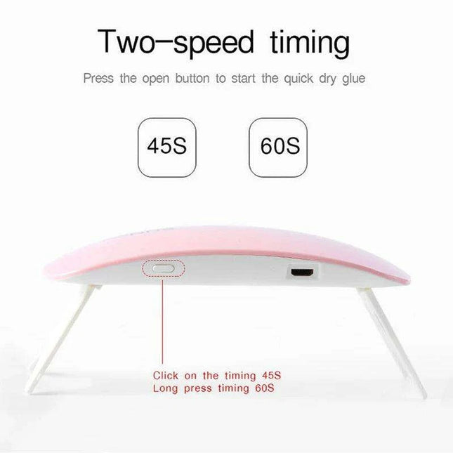 Portable 6W USB LED Nail Curing Lamp - Salon-Quality Manicures Anytime, Anywhere