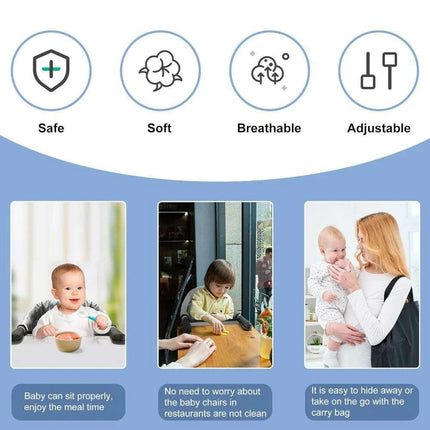 Portable Child's High Chair with Secure Harness and Foldable Design - Très Elite