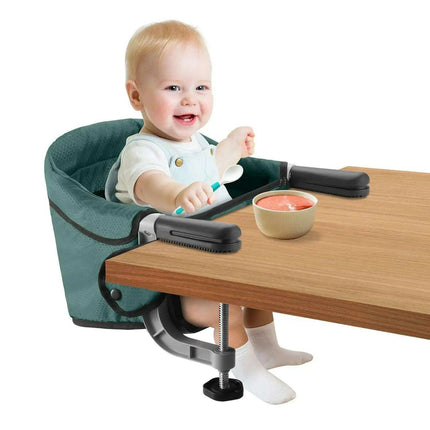 Portable Child's High Chair with Secure Harness and Foldable Design..