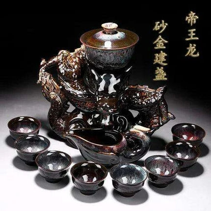 Portable Elegant Gongfu Tea Ceremony Set with Classic Teapot and Infuser - Très Elite