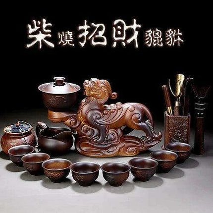 Portable Elegant Gongfu Tea Ceremony Set with Classic Teapot and Infuser - Très Elite