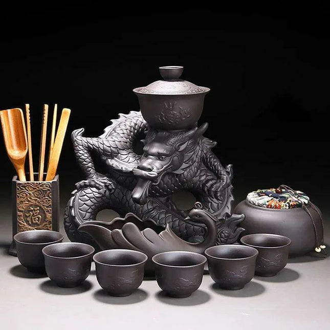 Portable Elegant Gongfu Tea Ceremony Set with Classic Teapot and Infuser