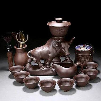 Portable Elegant Gongfu Tea Ceremony Set with Classic Teapot and Infuser - Très Elite