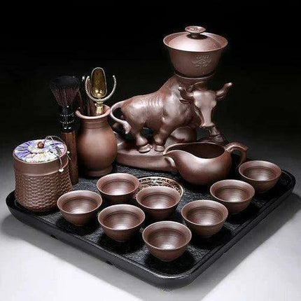 Portable Elegant Gongfu Tea Ceremony Set with Classic Teapot and Infuser - Très Elite