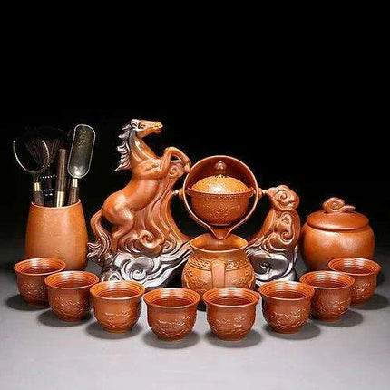 Portable Elegant Gongfu Tea Ceremony Set with Classic Teapot and Infuser - Très Elite