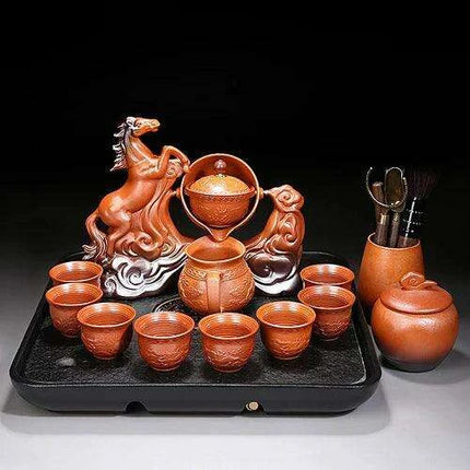 Portable Elegant Gongfu Tea Ceremony Set with Classic Teapot and Infuser - Très Elite
