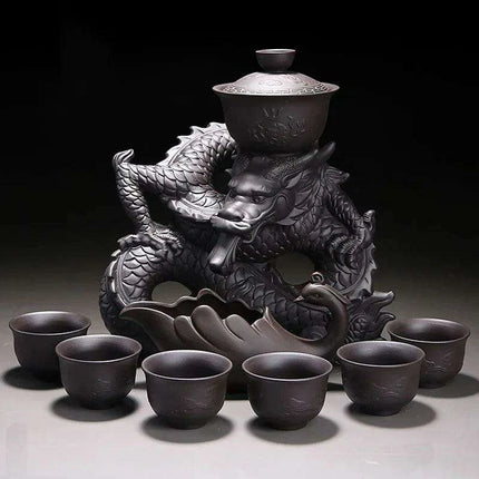 Portable Elegant Gongfu Tea Ceremony Set with Classic Teapot and Infuser - Très Elite
