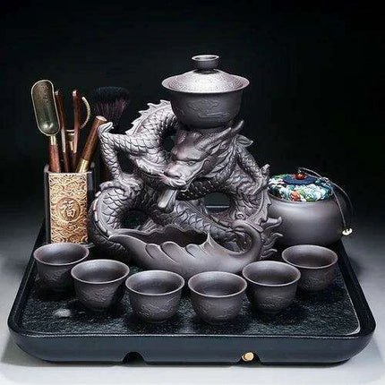 Portable Elegant Gongfu Tea Ceremony Set with Classic Teapot and Infuser - Très Elite