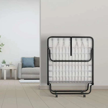 Portable Folding Guest Bed with Memory Foam Mattress and Durable Steel Frame on Wheels - Très Elite