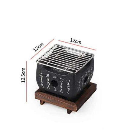 Portable Japanese & Korean Charcoal BBQ Grill Kit with Aluminium Alloy Stove: Your Ultimate Grilling Companion..