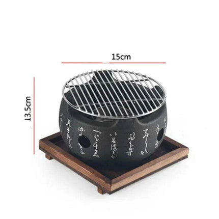 Portable Japanese & Korean Charcoal BBQ Grill Kit with Aluminium Alloy Stove: Your Ultimate Grilling Companion..