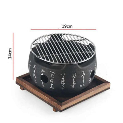 Portable Japanese & Korean Charcoal BBQ Grill Kit with Aluminium Alloy Stove: Your Ultimate Grilling Companion..