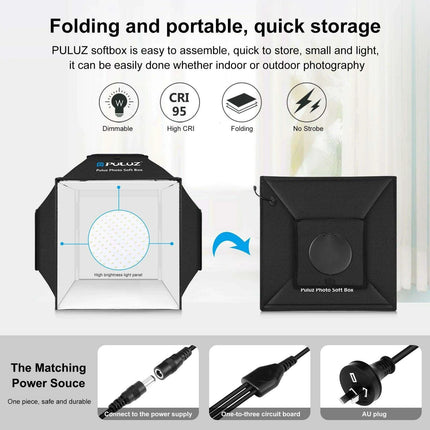 Portable Photography Softbox Studio Kit with Four Vibrant Backdrops - Très Elite