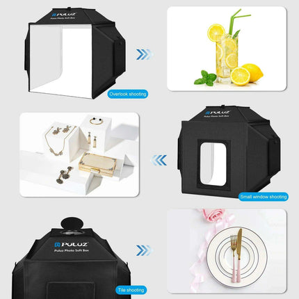 Portable Photography Softbox Studio Kit with Four Vibrant Backdrops - Très Elite