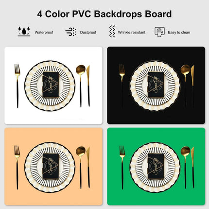 Portable Photography Softbox Studio Kit with Four Vibrant Backdrops - Très Elite