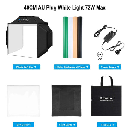Portable Photography Softbox Studio Kit with Four Vibrant Backdrops - Très Elite