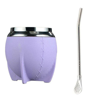 Portable Stainless Steel Yerba Mate Cup & Insulated Water Bottle Set - 280ml Hydration Solution - Très Elite
