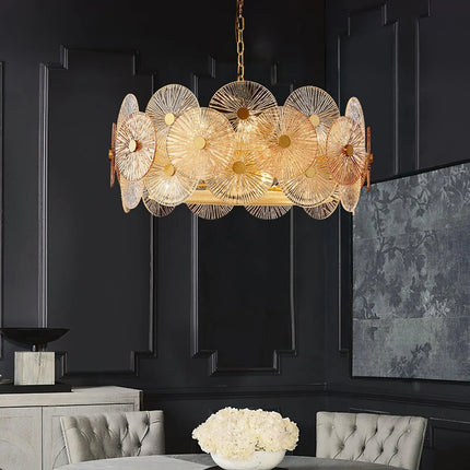 Postmodern Glass Chandelier