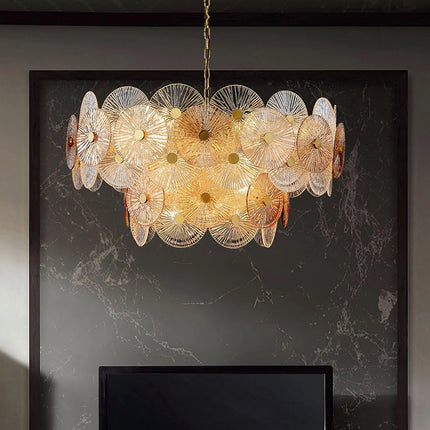 Postmodern Glass Chandelier