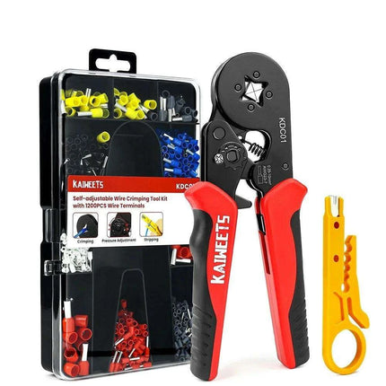 Precision Adjustable Crimping Tool Set with Quick Release Mechanism for Versatile Ferrules - Très Elite
