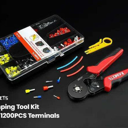 Precision Adjustable Crimping Tool Set with Quick Release Mechanism for Versatile Ferrules - Très Elite