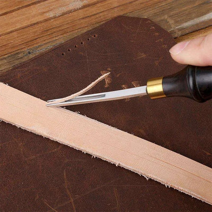 Precision Edge Beveling Tool Set for Leather Craft - Ergonomic Design for Flawless Finishing - Très Elite