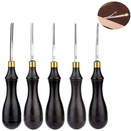 Precision Edge Beveling Tool Set for Leather Craft - Ergonomic Design for Flawless Finishing - Très Elite
