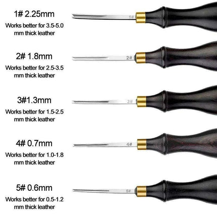 Precision Edge Beveling Tool Set for Leather Craft - Ergonomic Design for Flawless Finishing - Très Elite
