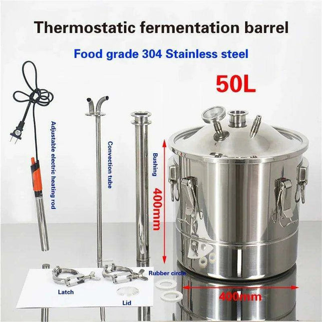 Precision Temperature-Controlled Stainless Steel Fermenter for Craft Beer and Wine Production- Très Elite- Très Elite