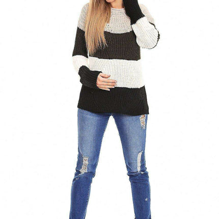 Pregnancy Chic Striped Cozy Sweater - Très Elite