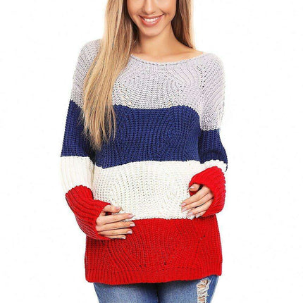 Pregnancy Chic Striped Cozy Sweater - Très Elite
