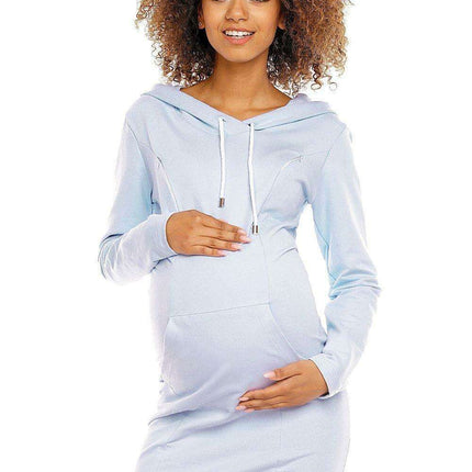 Pregnancy Hooded Nursing Dress: "Cozy Comfort" - Versatile Maternity Piece - Très Elite