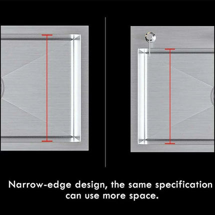 Premium 304 Stainless Steel Handmade Bar Sink Set with Rear Drain and Noise Reduction Features..