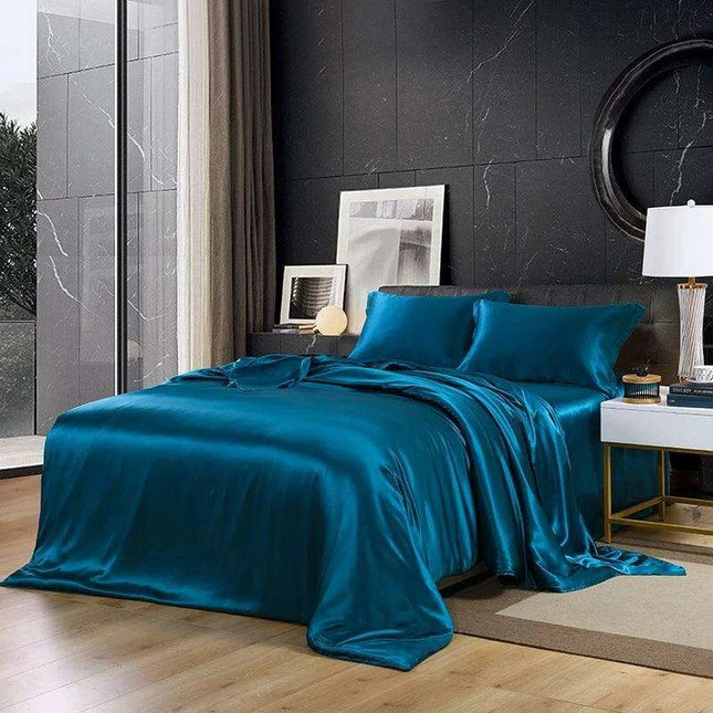 Premium 30MM Pure Mulberry Silk Duvet Cover - Custom Seamless Bedding Available in Multiple Sizes