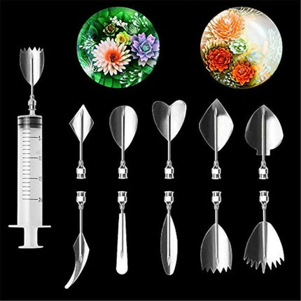 Premium 3D Gelatin Cake Decorating Needle Set - Precision Stainless Steel Tools - Très Elite