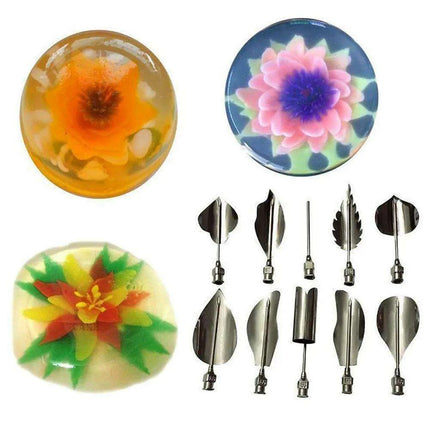 Premium 3D Gelatin Cake Decorating Needle Set - Precision Stainless Steel Tools - Très Elite