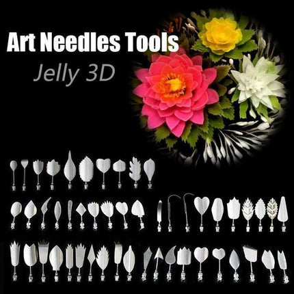 Premium 3D Gelatin Cake Decorating Needle Set - Precision Stainless Steel Tools - Très Elite