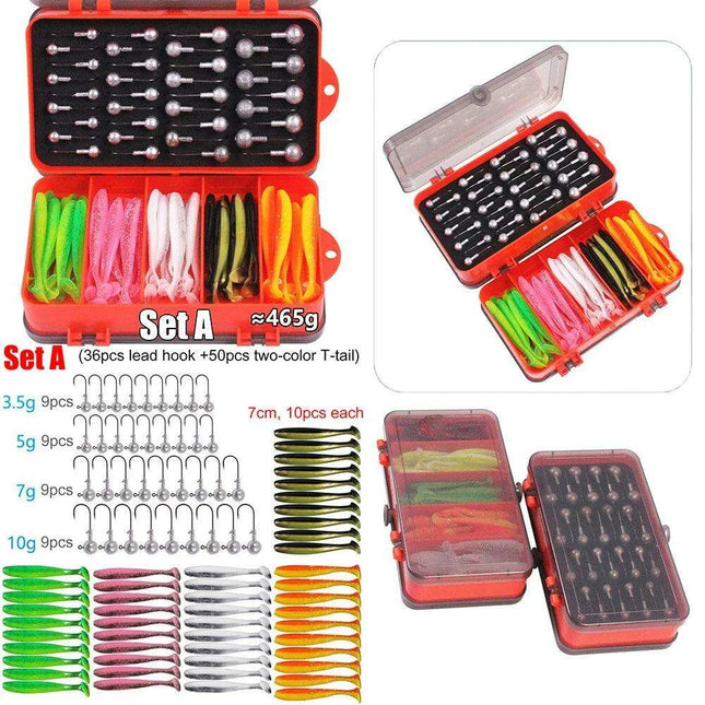 Premium Bass and Trout Fishing Tackle Box - High-Quality Hooks, Soft Bait, and Accessories for Anglers