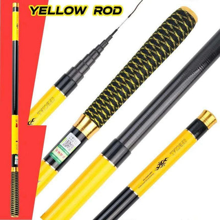 Premium Carbon Fiber Telescopic Fishing Rod for Freshwater Adventures - Adjustable Lengths from 2.7 to 7.2 Meters - Très Elite