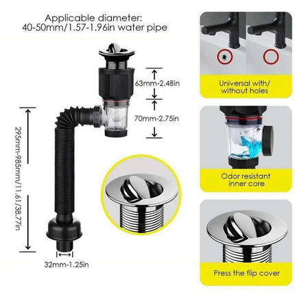 Premium Clog-Free Stainless Steel Sink Drainage Kit - Elevate Your Home Experience - Très Elite
