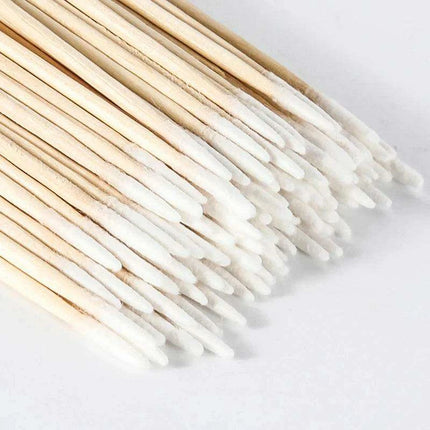 Premium Cotton Swabs with Wooden Handles - Essential Beauty Tool Collection..