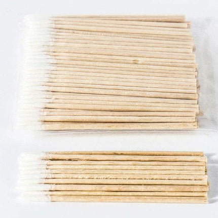 Premium Cotton Swabs with Wooden Handles - Essential Beauty Tool Collection..