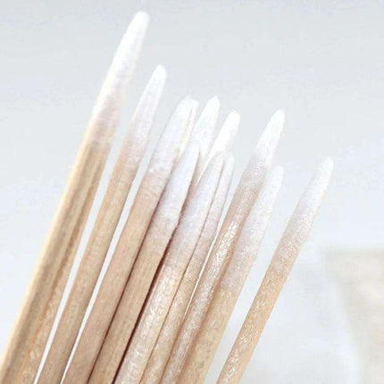 Premium Cotton Swabs with Wooden Handles - Essential Beauty Tool Collection..