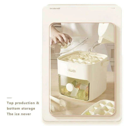 Premium Double Layer Ice Cube Maker - Food Safe Ice Storage Solution - Très Elite