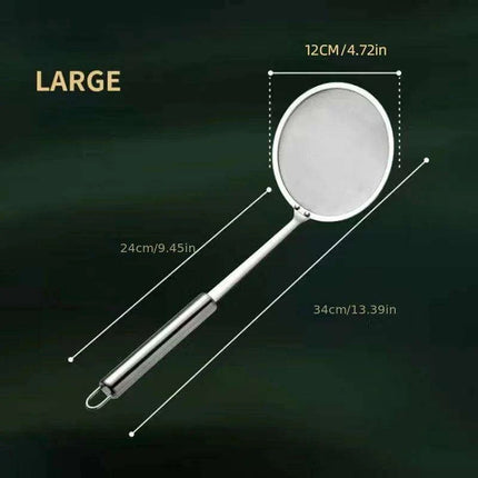 Premium Fine Mesh Skimmer Ladle for Effortless Grease and Foam Removal - Très Elite