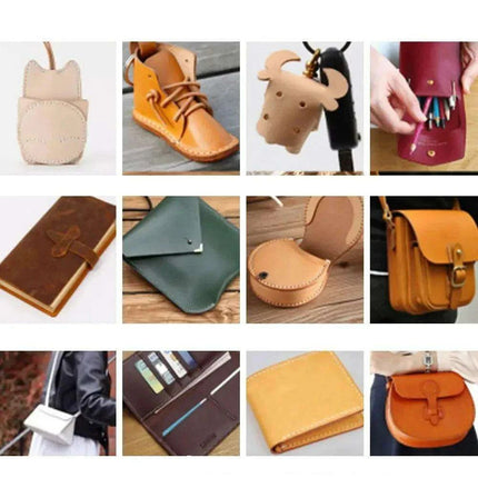 Premium French Full Grain Leather Crafting Kit - Exquisite Cowhide from France..