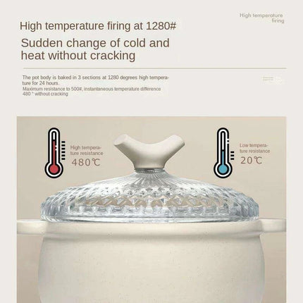 Premium Glass Ceramic Casserole Pot - Your Essential Kitchen Companion for Masterful Cooking - Très Elite
