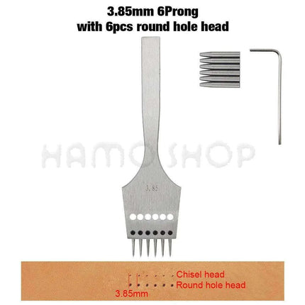 Premium Interchangeable Round Chisel Tool Set for Leather Crafting - Très Elite