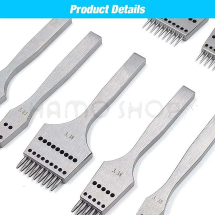 Premium Interchangeable Round Chisel Tool Set for Leather Crafting - Très Elite