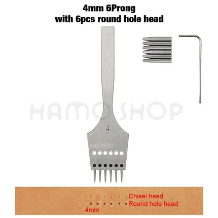 Premium Interchangeable Round Chisel Tool Set for Leather Crafting - Très Elite